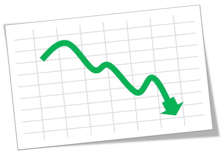 Topic Pic Statistics Trend Curve Down III