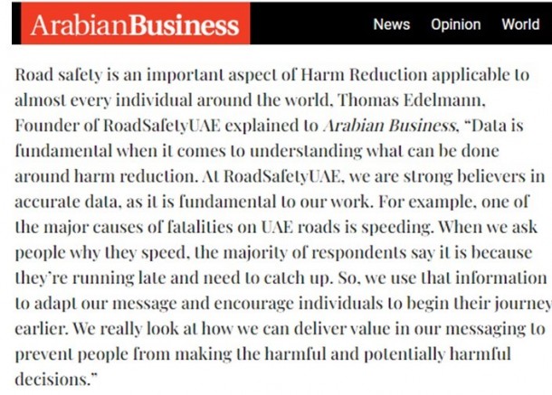 CNBC Harm Reduction PMI - Pic of Arabian Business Article
